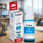 Tinta Canon GI190 GI-190C Cian Botella de 70ml. G2110 G3110 G4110 - Imagen 2